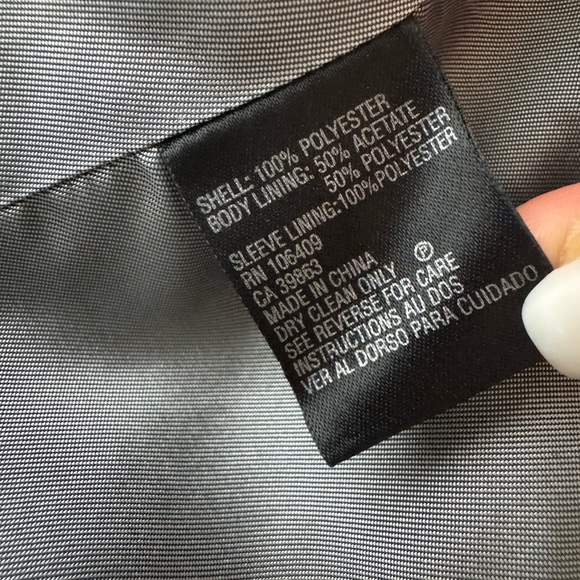 Tahari Blazer Jacket Size 14 Polyester Button Detail Career Office Military - Picture 8 of 10